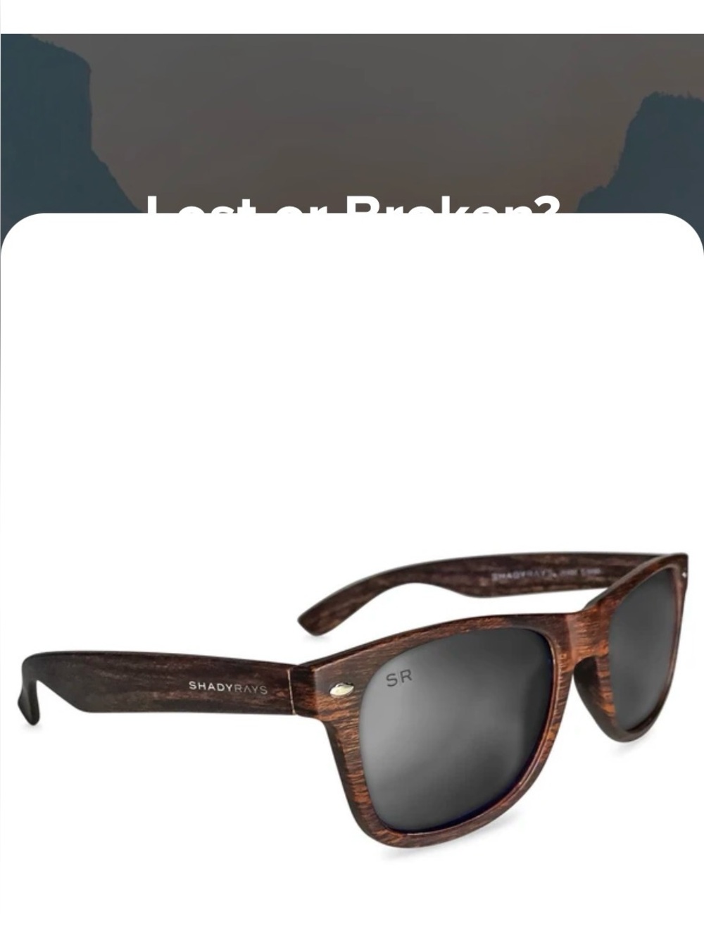 Shady ray classic warfare style sunglasses